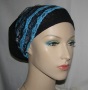 Black Silver Turquoise Sari Scarf Headband