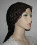 Black Mitpachat with Brown & Gold Lace Head Band