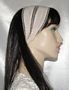 Beige Silk Design Headband Head Covering