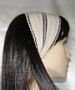 Beige Silk Design Headband Hair Covering