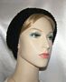 Black Poly Chenille Frik Kippah Headcovering