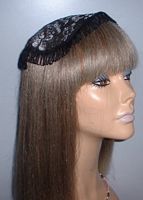 Black Silver Fringe Prayer Covering Kippah