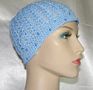 Blue Crocheted Frik Kippah Headcovering