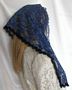 Sapphire ReEmbroidery Lace Venise Trimmed Hair Wrap
