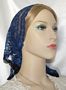 Sapphire Blue Lace Hair Wrap Head Covering