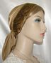 Gold Peach Skin Corded Snood Head Covering