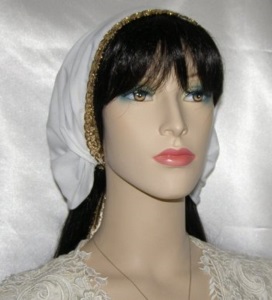 Sarah White Batiste Mimkhatah Kerchief Headcovering