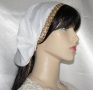 Sarah White Batiste Mimkhatah Kerchief Head Covering