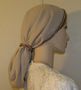 Tan Gauze Cotton Snood Headcovering