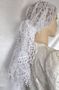 White Scalloped Floral Lace Shabbat Veils