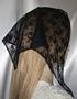 Black Chantilly Lace Mimkhatah Kerchief