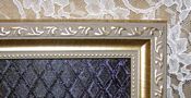 Gold Hebrew Shin Taupe Framed ARt