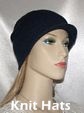 Knit Navy Brimmed Hat