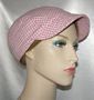 Pink White Check Wool Felt Kovaim Hat