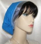 Blue Silver Voile Mimkhatah Kerchief Headcovering