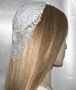 White Pearl Beaded Floral Applique Kippah