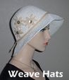 White Tan Flower Bucket Hat