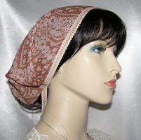 Yedidya Beige Cinnamon Design Mimkhatah Kerchief