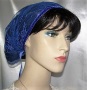 Yehudit Blue Magenta Floral Kerchief Headcoverings