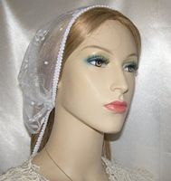 Yehudit White Floral Net Lace Mimkhatah
