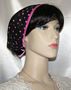 Child's Black Pink Polka Dot Kerchief Headcovering