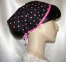 Children's Black Pink Polka Dot Hair Covering
