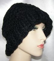 Black Chunky Knit Frik Kippah