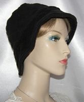 Black Poly Cotton Quilted Kova Hat
