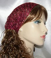 Magenta Black Poly Headband