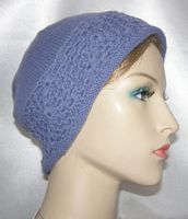 Periwinkle Knit Crochet Brim Frik