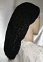 Black Sheer Rose Design Snood Hair Covering