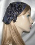 Blue Tan Silk Headbands