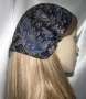 Blue Tan Silk Head Bands
