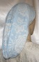 Creme Lace Lined with Blue Batiste