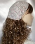 Ivory Orange Floral Head Band Head Covering