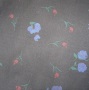 Black Cotton with Blue & Red Floral Design