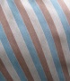 Brown Tan Blue Stripe Cotton Blend Fabric