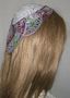 Crocheted Kippot Multi Color Designed Sequin Applique