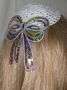 Crochet Multi Color Sequin Bow Kippah