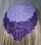 Lavender Kippah Purple Venise Trim Kippah