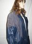 Navy Leather Coat - Long Women's Coat