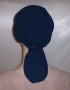 Navy Peach Skin Snood Caul Head Covering Jacquard Ribbon Band Trim