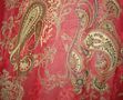 Red Gold Paisley Sheer Fabric