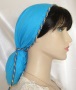 Turquoise Batiste Snood Tichel Head Covering