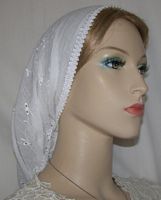 White Eyelet Cotton Snood