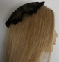Black Venise Trimmed Doily Mapit Headcovering