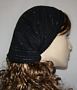 Hadassah Black Silver Thread Voile Cotton Kerchief Scarf