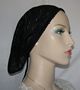 Black Silver Thread Kerchief for Hair Loss, Cancer Patients