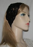 Black ReEmbroidery Floral Headband