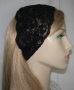 Black Re-embroidery Lace Head Band